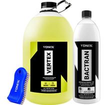 Vertex 5L Limpeza Estofados Automotivo Residencial Removedor Sujeiras Manchas Bactran Limpador Bactericida Concentrado Escova Cerdas Macias Vonixx