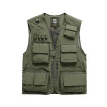 Vest Spanye Outdoor para homens: fotografia de pesca de verão Vest Spanye Outdoor para homens: fotografia de pesca de verão
