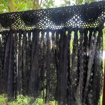 Veste de Halloween YJ YANJUN para cozinha, sala de estar, banheiro, chapéus góticos feitos à mão, cortinas, bolso, caveira, terror, fantasma, bruxa, decoração de festa, 30 x 16 polegadas, preta, 1 painel Veste de Halloween YJ YANJUN para cozinha, sala de estar, banheiro, chapéus góticos feitos à mão, cortinas, bolso, caveira, terror, fantasma, bruxa, decoração de festa, 30 x 16 polegadas, preta, 1 painel