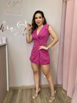 Vestidinho curto decotado roxo