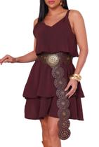 vestido 3 babados estilo boho chic