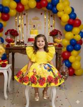 Vestido A Bela e a Fera Temáticos Kids Vestido A Bela e a Fera Temáticos Kids
