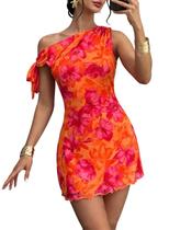 Vestido Acelitt Ombro a Ombro Floral Mini Laranja (P) Vestido Acelitt Ombro a Ombro Floral Mini Laranja (P)