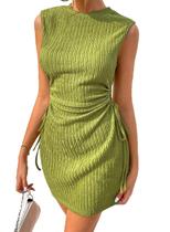 Vestido Acelitt Sexy com textura verde para mulheres, festas e discotecas Vestido Acelitt Sexy com textura verde para mulheres, festas e discotecas