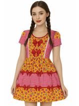 Vestido Adulto Temático Estampado Festa Junina