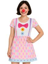 Vestido Adulto Temático Fantasia Palhacinha