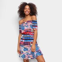 Vestido Água Viva Curto Ombro A Ombro Color Block Vestido Água Viva Curto Ombro A Ombro Color Block