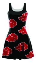 Vestido Akatsuki Naruto Itachi Cosplay Anime Geek