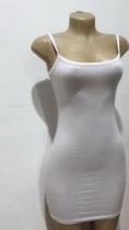vestido alça basico tecido canelado