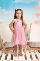Vestido Alça Brilhoso Tule Luxo Menina Festa LessaKids B9163