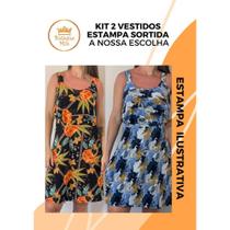 Vestido Alcinha Com Babado em Busto Regular e Plus Size Liganete Malha Fria