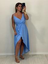 Vestido alcinha longo mullet poá/azul (ar25-023) Vestido alcinha longo mullet poá/azul (ar25-023)
