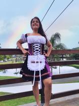 Vestido Alemã Cris oktoberfest roxo luxuoso Vestido Alemã Cris oktoberfest roxo luxuoso