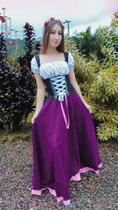 Vestido Alemã saia longa rustico roxo oktoberfest exclusivo Vestido Alemã saia longa rustico roxo oktoberfest exclusivo