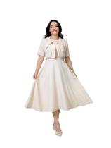 Vestido Alfaiataria em Linho com Casaco Social Elegante