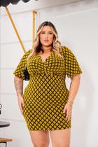 Vestido aline lurex curto Vestido aline lurex curto