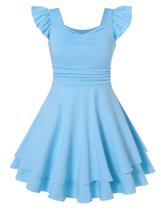 Vestido ALISISISTER azul claro para meninas de 10 a 12 anos, tamanho 11