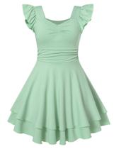 Vestido ALISISISTER Summer para meninas, tamanho 12-14, verde, casual Vestido ALISISISTER Summer para meninas, tamanho 12-14, verde, casual