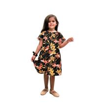 Vestido Amalia - floral com pompom