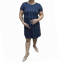 Vestido Amamentação Manga Curta com Listras Maternidade Vestido Amamentação Manga Curta com Listras Maternidade