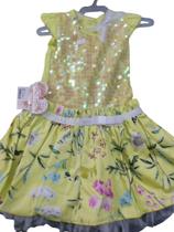 Vestido Amarelo Festa Bordado Verão
