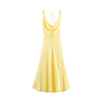 Vestido Amarelo Manteiga Com Ombros Descobertos Para Mulheres, Elegante, Para Primavera, Baile De Vestido Amarelo Manteiga Com Ombros Descobertos Para Mulheres, Elegante, Para Primavera, Baile De