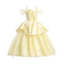 Vestido Amarelo Princesa Para Meninas Estilo Europeu Casual Diário Roupas Infantis Vestido Amarelo Princesa Para Meninas Estilo Europeu Casual Diário Roupas Infantis