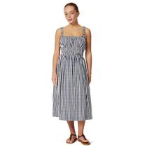 Vestido Amazon Essentials Sofia Grainge Xadrez Vichy Marinho Médio Vestido Amazon Essentials Sofia Grainge Xadrez Vichy Marinho Médio