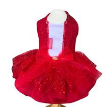 Vestido Anelise Natal Vermelho para cachorro e gato Vestido Anelise Natal Vermelho para cachorro e gato