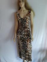 Vestido animal print, estampa em onça (Tam: P)