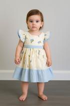 Vestido Aniversário Menina Infantil Floral Papilloo