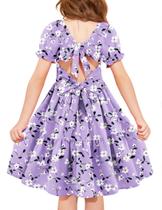 Vestido Arshiner Kids Purple Tropical Boho Girls Tamanho 7 Vestido Arshiner Kids Purple Tropical Boho Girls Tamanho 7
