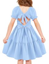 Vestido Arshiner Little Girl Summer Azul Claro Tamanho 6