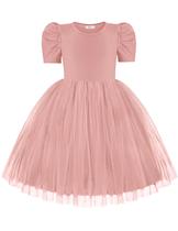 Vestido Arshiner Toddler Girl Summer Party Flower Tule Rosa 6Y Vestido Arshiner Toddler Girl Summer Party Flower Tule Rosa 6Y