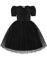 Vestido Arshiner Toddler Girls Party, manga curta, tutu, tule