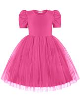 Vestido Arshiner Toddler Valentine Girl de manga bufante em tule 3T Vestido Arshiner Toddler Valentine Girl de manga bufante em tule 3T