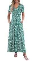 Vestido AUSELILY Maxi Floral com Comprimento até o Tornozelo e Modelagem Fluida Vestido AUSELILY Maxi Floral com Comprimento até o Tornozelo e Modelagem Fluida