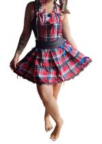 Vestido Avental Suspensorio Adulto Xadrez Luxo Vestido Avental Suspensorio Adulto Xadrez Luxo