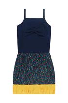 Vestido Azul com Laço - Big Bless