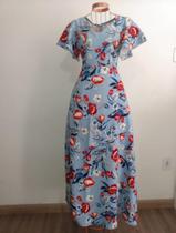 Vestido azul estampado adulto