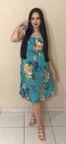 Vestido Azul Florido Tamanho Único Vestido Azul Florido Tamanho Único