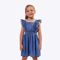 Vestido Azul Jeans Infantil Menina Vigat 4902