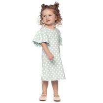 Vestido babê london sublimada com bolinhas brancas amada