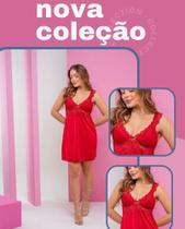 Vestido baby dool vermelho - tamanho unico