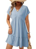 Vestido Babydoll Acelitt Azul Tamanho Grande 2026 Vestido Babydoll Acelitt Azul Tamanho Grande 2026