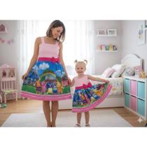 Vestido Backyardigans Forrado Temático Festa Infantil Moda Menina Fantasia Aniversário Tamanho:8 Vestido Backyardigans Forrado Temático Festa Infantil Moda Menina Fantasia Aniversário Tamanho:8