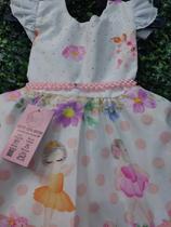 Vestido Bailarina Colorido Festa Infantil Verão Vestido Bailarina Colorido Festa Infantil Verão