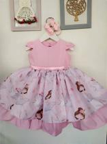 Vestido Bailarina Rosa Infantil Super Luxo Vestido Bailarina Rosa Infantil Super Luxo