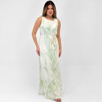 Vestido Bana Bana Estampado Regata Longo Feminino