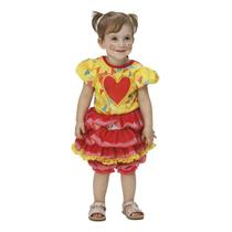 Vestido Bandeirinhas Baby Festa Junina Feminino Tamanho G 6 a 9 meses - Fantasias Super JN23000
